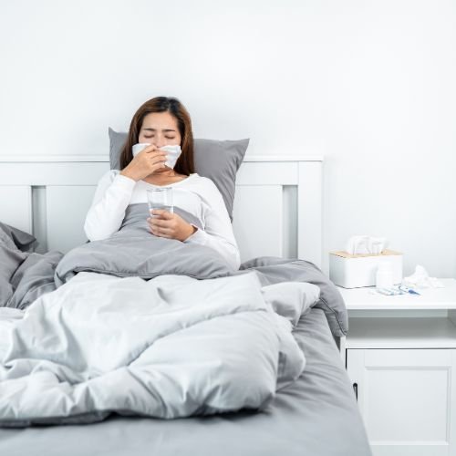 persona con licencia médica en reposo